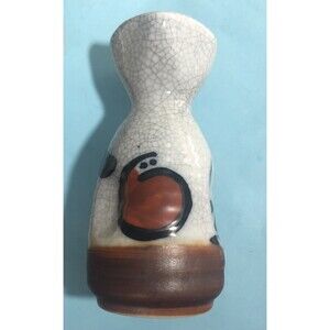 Vintage Japanese Crackle Glazed Sake Bottle Decanter 5”
